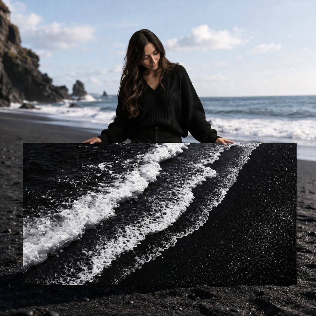 Canvas artwork placed in a generated scene: lifestyle shot